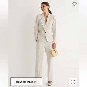 Kate straight-leg pant in stretch linen blend, size 10